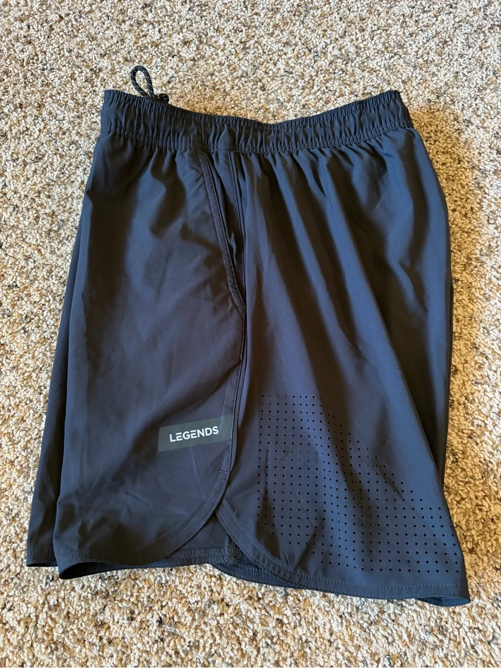 Legends Men's Black Quick-Dry Swim Trunks
